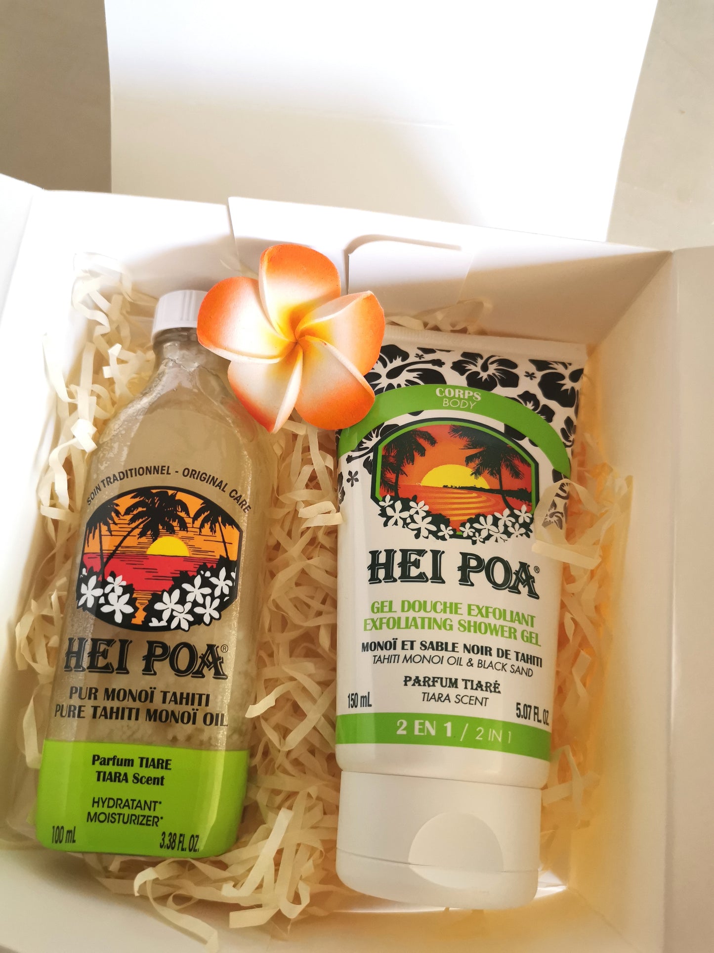 Duo Heï Poa Huile Pur Monoï & Gel Douche Gommant (Monoï)