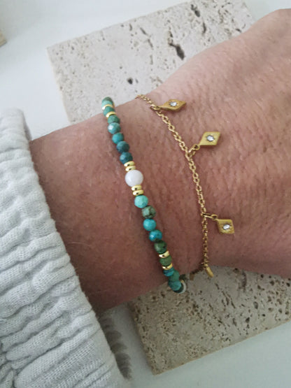 Bracelet Sylla. Turquoise